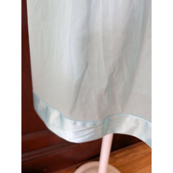 Vintage Vanity Fair Blue Nightgown XXL Sleeveless Embroidered V-Neck Satin Trim - Picture 4 of 10